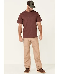 Hawx Men's Solid Burgundy Forge Short Sleeve Work Pocket T-Shirt