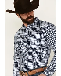 Cody James Men's Diamond Geo Print Long Sleeve Button-Down Stretch Western Shirt