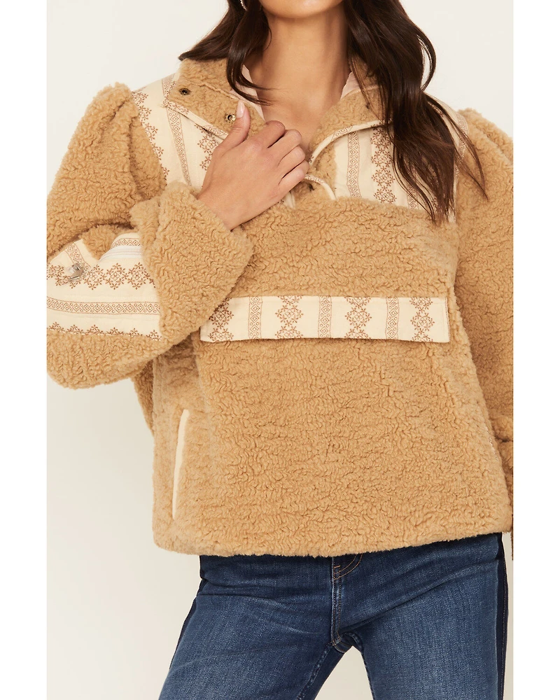 Driftwood Women's 1/4 Snap Sherpa Pullover