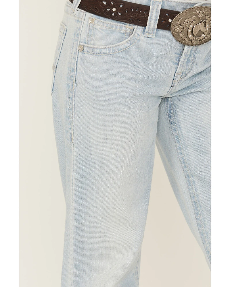 Ariat Girls' Light Wash Trouser Stretch Denim Jeans