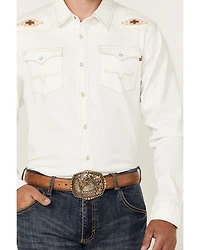 Kimes Ranch Men's Durango Denim Embroidered Long Sleeve Pearl Snap Western Shirt