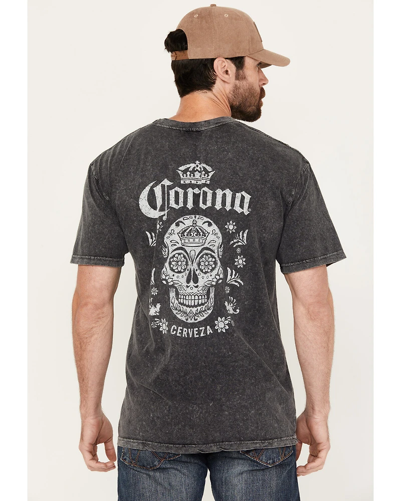Changes Men's Corona Skull Logo Short Sleeve Graphic T-Shirt