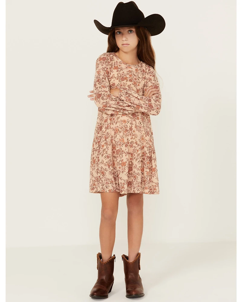 Hayden LA Girls' Floral Drop Waist Mini Dress