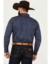 Cody James Men's Meadowlark Floral Print Long Sleeve Button-Down Stretch Western Shirt - Tall