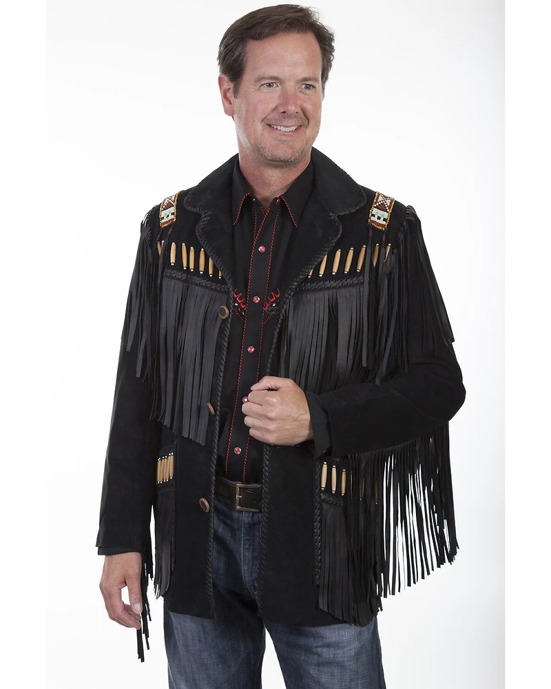 Scully Men's Boar Suede Fringe Jacket