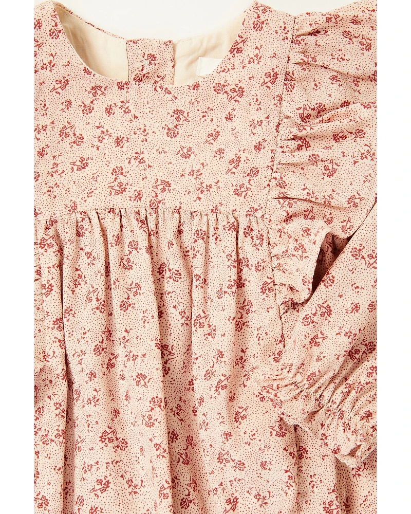 Yura Infant Girls' Floral Print Long Sleeve Snap Onesie