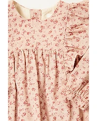 Yura Infant Girls' Floral Print Long Sleeve Snap Onesie
