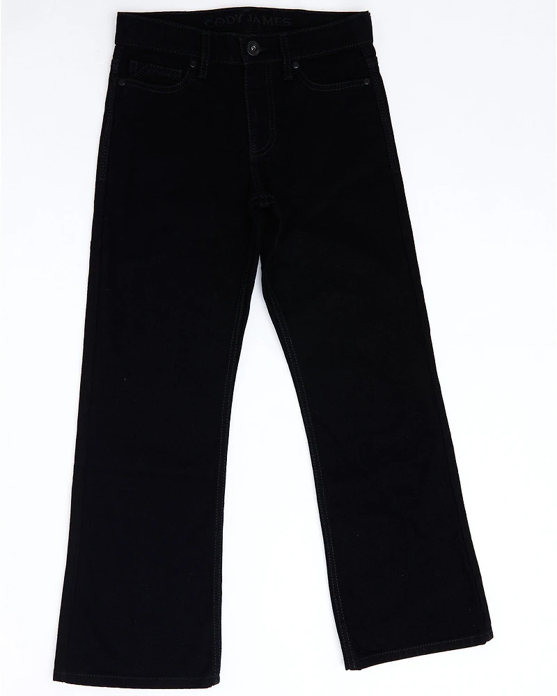 Cody James Boys' Night Rider Mid Rise Rigid Relaxed Bootcut Jeans