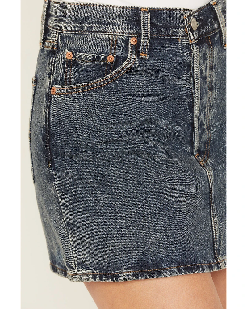Levi's Women's Medium Wash Denim Mini Skirt