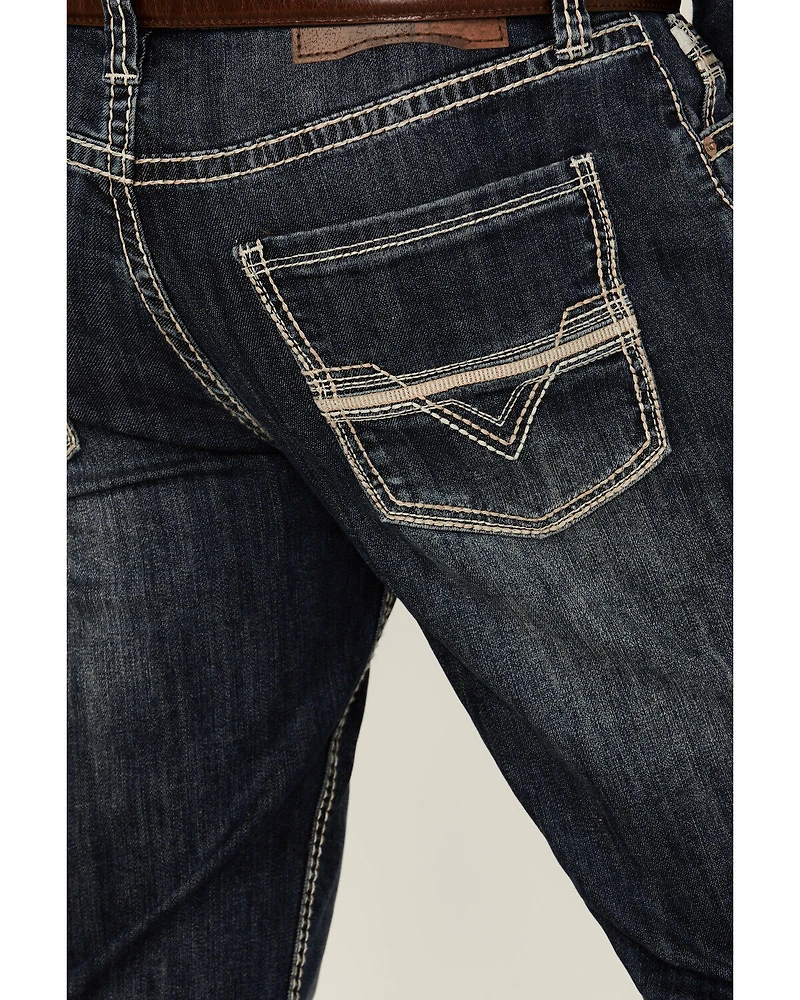 Rock & Roll Denim Men's Boot Barn Exclusive Double Barrel Medium Wash Relaxed Bootcut Stretch Jeans