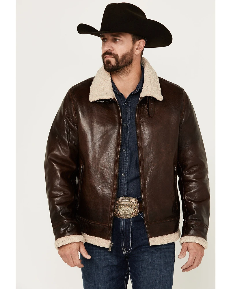 Scully Men's Sherpa Lined Leather Jacket