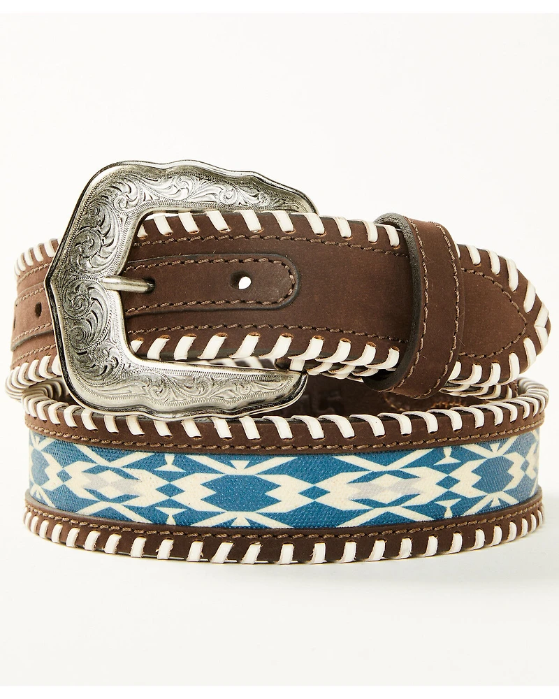 RANK 45® Men's Dallas Southwestern Print Inlay Belt