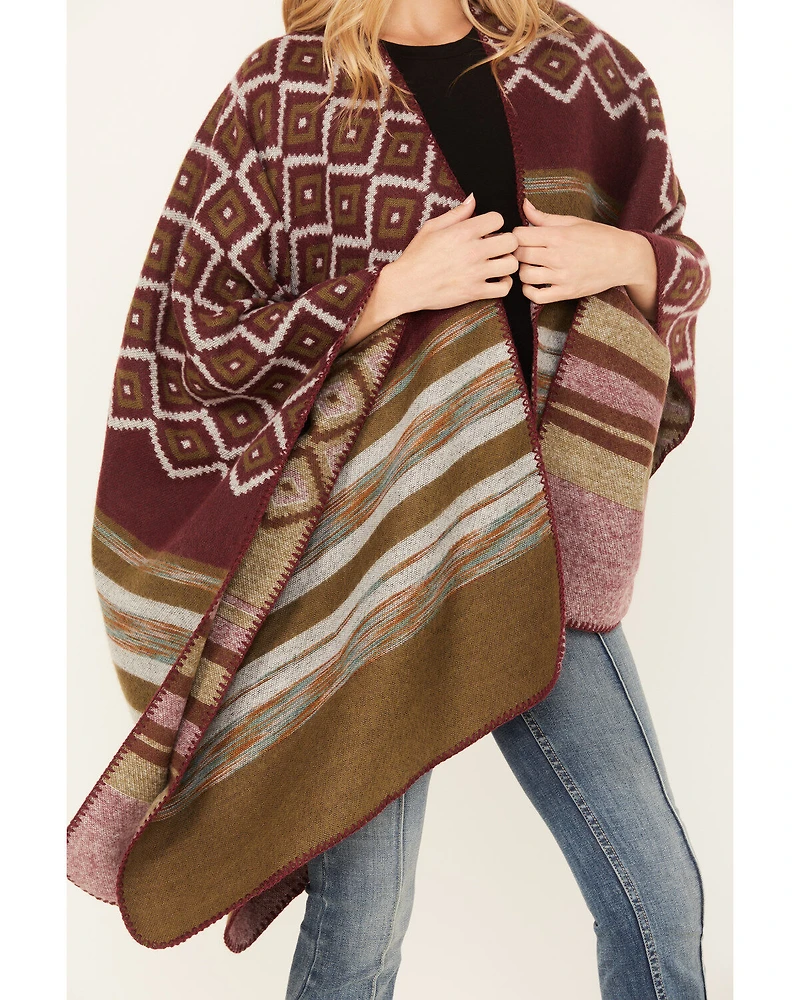 Shyanne Women's Melange Yarn Cozy Shawl