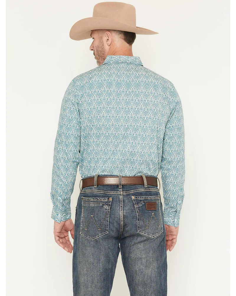 Gibson Trading Co Men's Lava Lamps Medallion Print Long Sleeve Button-Down Stretch Western Shirt