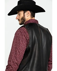 Scully Leatherwear Men's Leather Buck Stitch Vest