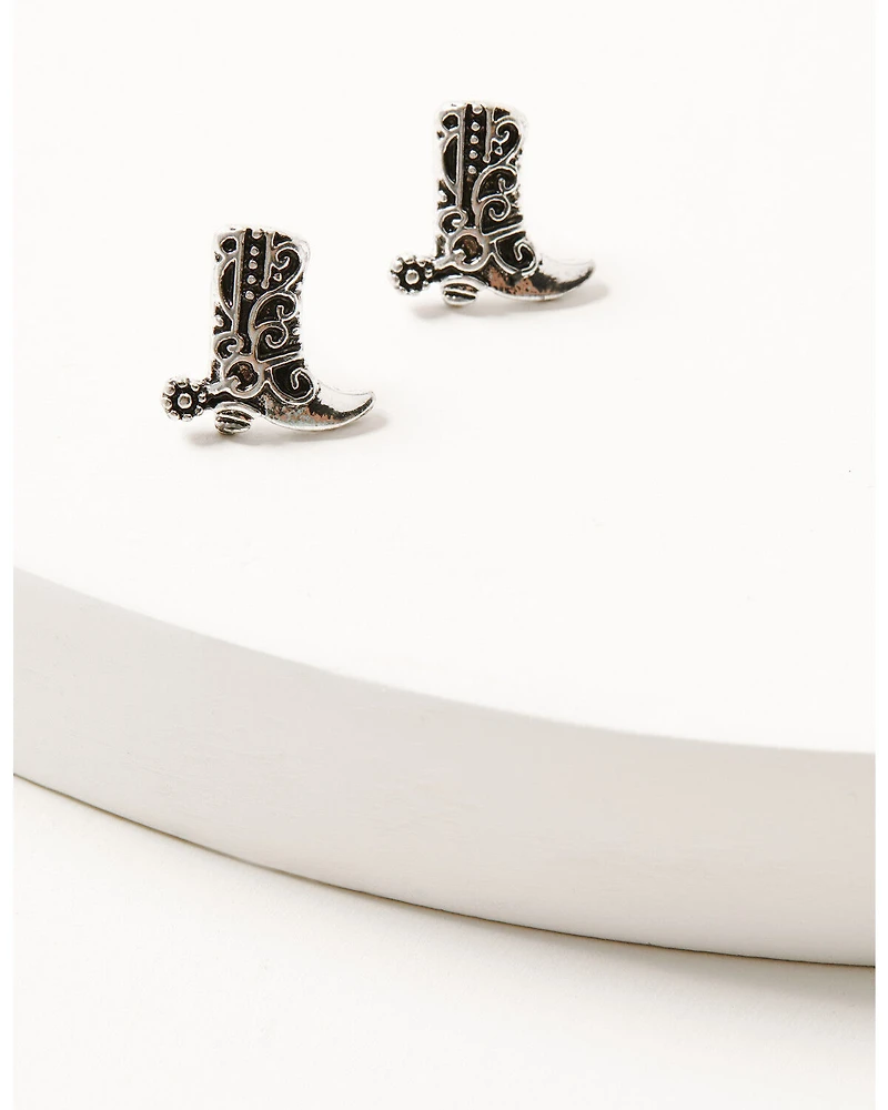 Shyanne Women's Heart And Cross Earring Set - 5 Piece