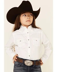 Wrangler Kid's Embroidered Long Sleeve Western Shirt