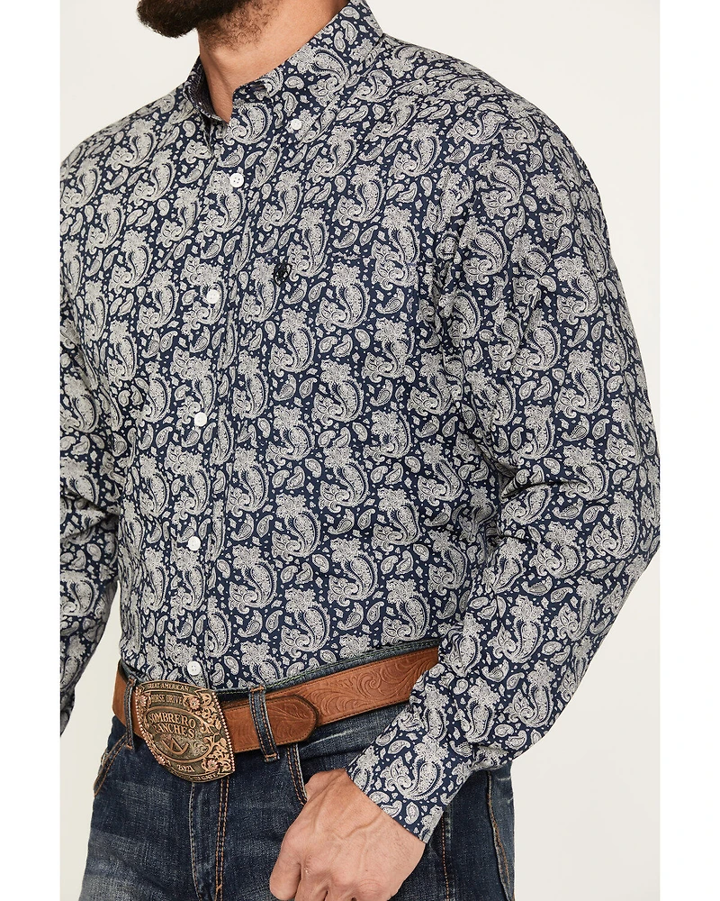 Ariat Men's Kohen Paisley Print Long Sleeve Button-Down Western Shirt