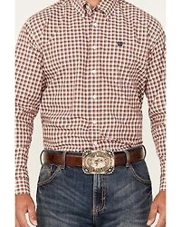 Cinch Men's Plaid Print Long Sleeve Button-Down Western Shirt