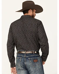Gibson Trading Co Men's Ditsy Floral Print Long Sleeve Button-Down Western Shirt