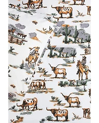 HiEnd Accents 200TC Cotton Ranch Life 3 Piece Sheet Set - Twin Size
