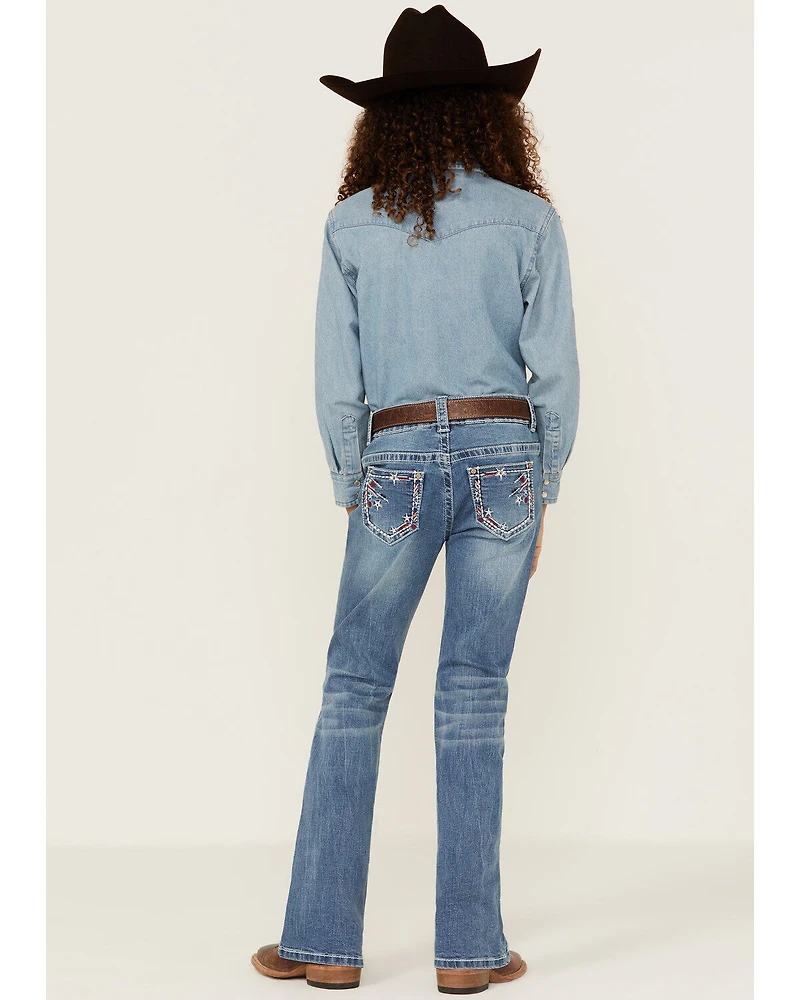 Shyanne Girls' Americana Stars Pocket Bootcut Jeans