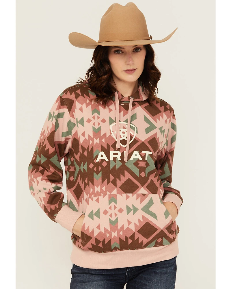 Ariat Women's Boot Barn Exclusive Southwestern Print Logo Hoodie