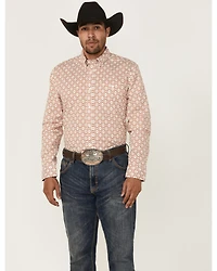 RANK 45® Men's Desert Walk Southwestern Print Long Sleeve Button-Down Stretch Western Shirt