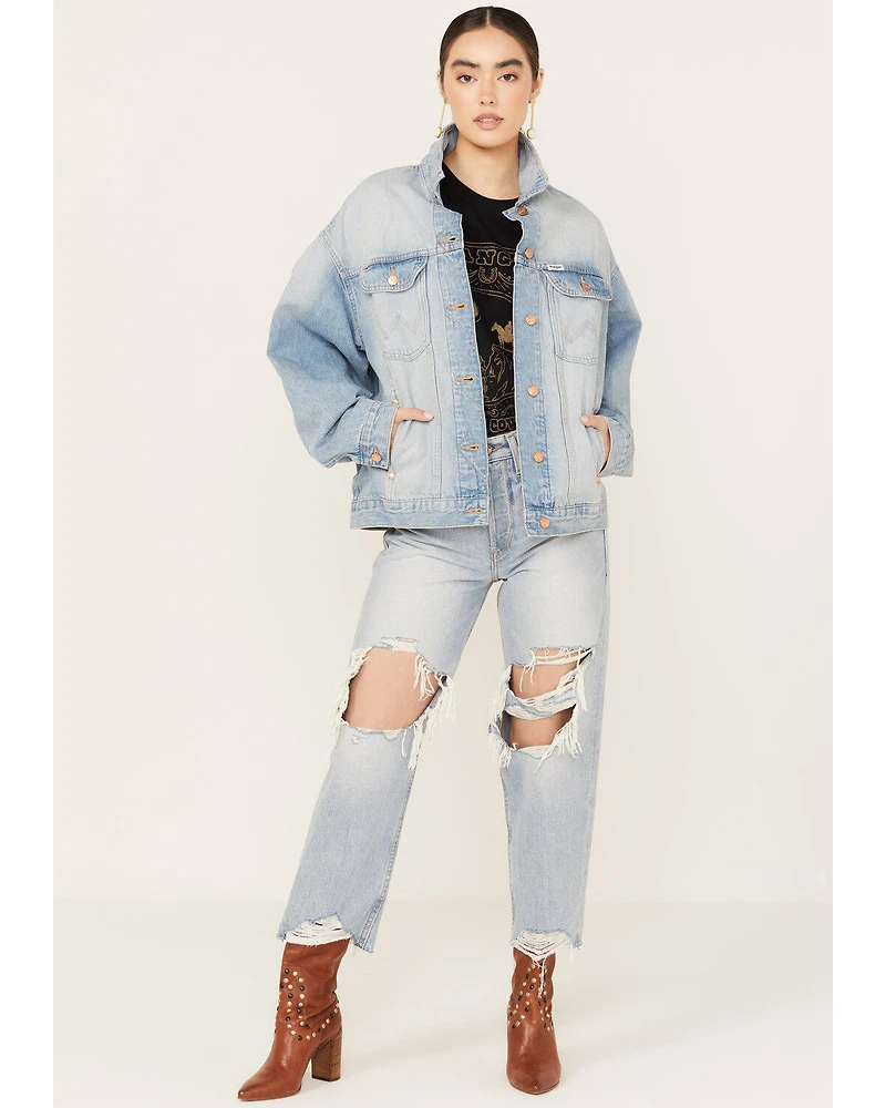 Wrangler Women's Light Wash Denim Trucker Jacket