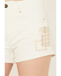 Cleo + Wolf Women's High Rise 3" Inseam Patched Shorts