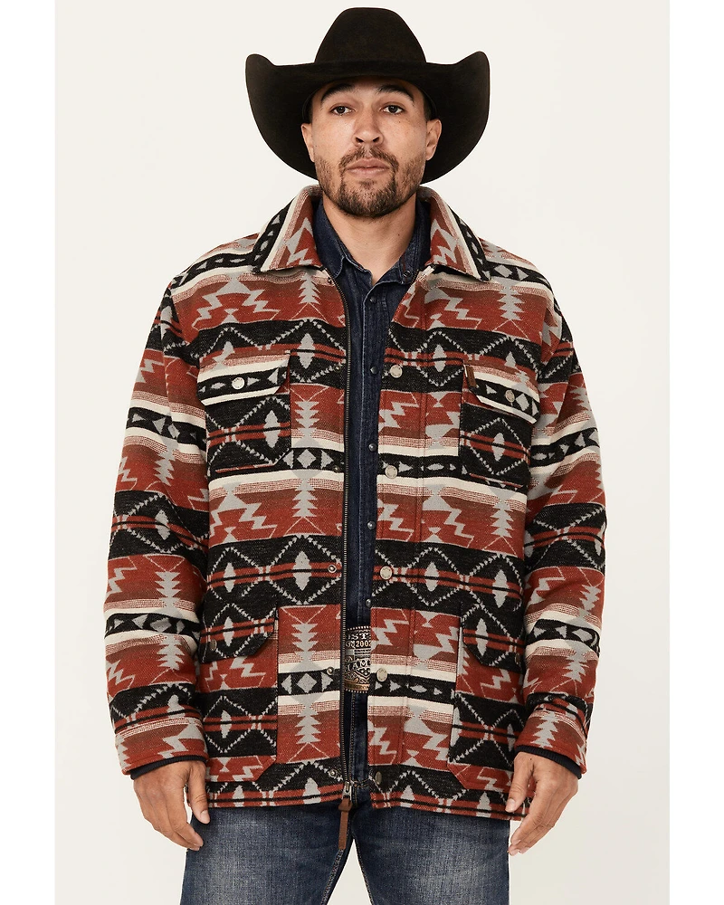 Cinch Men's Southwestern Print Wool Twill Frontier Jacket
