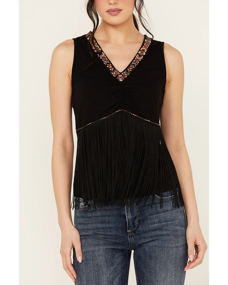 Shyanne Women's Fringe Beaded Tank