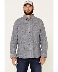 United By Blue Men's Southwestern Soft Hemp Chambray Long Sleeve Western Shirt
