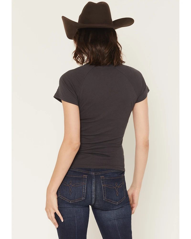 Wrangler Women's Cowboys Short Sleeve Graphic Baby Tee