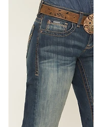 Cinch Women's Ada Mid Rise Bootcut Relaxed Fit Stretch Denim Jeans