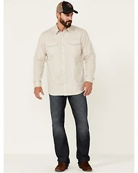 Moonshine Spirit Men's Solid Tan Ironwood Long Sleeve Snap Western Shirt