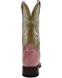 Dan Post Women's Eel Exotic Western Boots - Broad Square Toe