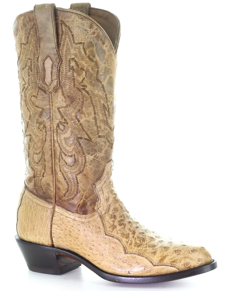 Corral Men's Ostrich Embroidery Western Boots - Round Toe