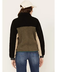 Kavu Women's Pinesdale Shadow Pine Sherpa Fleece Jacket