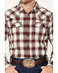 Cody James Men's Alrighty Plaid Print Long Sleeve Snap Western Flannel Shirt