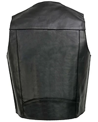 Milwaukee Leather Men's Classic Snap Front Biker Vest - Big