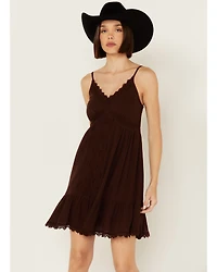 Shyanne Women's Crochet Trim Mini Dress