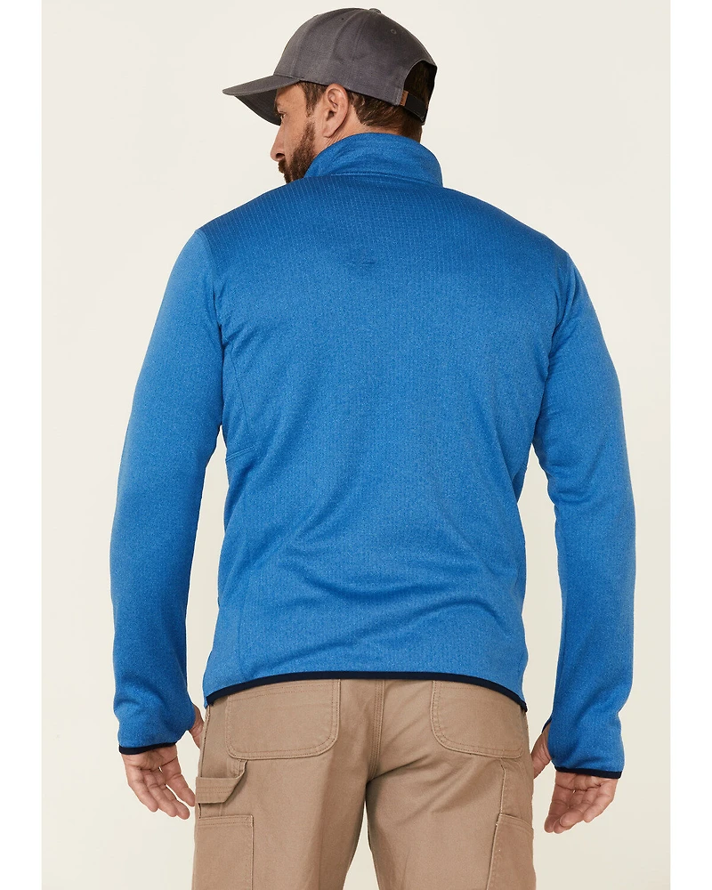 Columbia Men's Heather Indigo Park View 1/2 Zip Fleece Pullover
