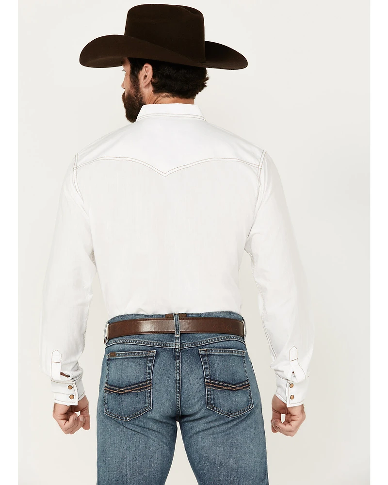 Wrangler Retro Premium Men's Solid Long Sleeve Snap Western Shirt - Tall