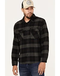Brixton Men's Bowery Plaid Print Long Sleeve Button-Down Flannel Shirt