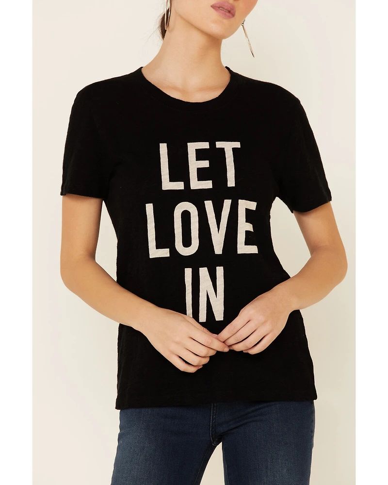 Revel Women's Let Love Graphic Slub Short Sleeve Tee