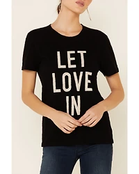 Revel Women's Let Love Graphic Slub Short Sleeve Tee
