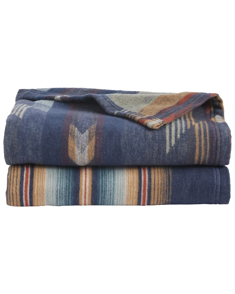 Pendleton Wyeth Falls Denim Linen Throw Gift Pack - 2 Piece