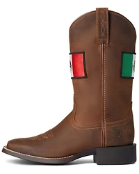 Ariat Women's Distressed Round Up Orgullo Mexicano Performance Western Boot - Broad Square Toe