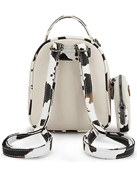 Wrangler Women's Cow Print Trim Mini Backpack with Coin Pouch